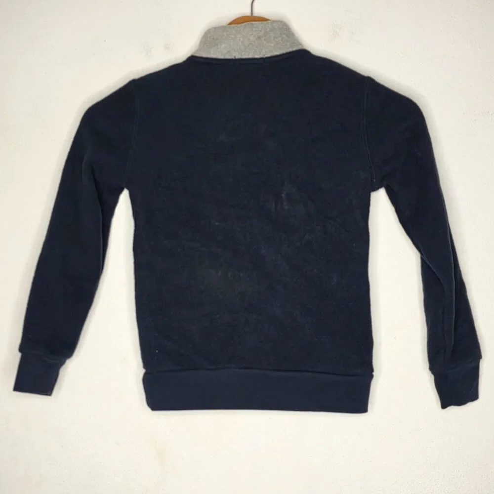 Polo Ralph Lauren Quarter Zip Sweater Polo Spell Out Navy Blue Boys Size 6
